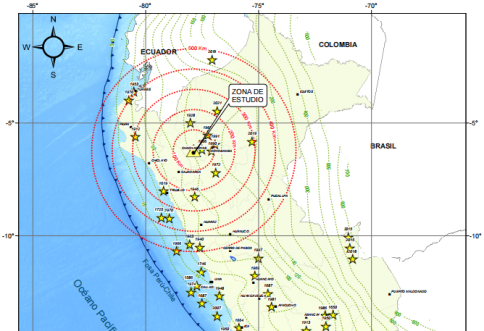 Un mapa que muestra la ubicación de Ecuador y Colombia.