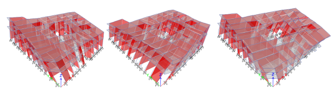 Tres corazones rojos se apilan uno encima del otro sobre un fondo blanco.