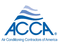 ACCA logo: Blue triangle with