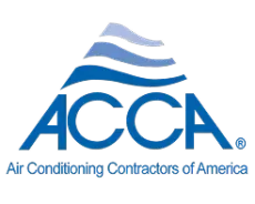 ACCA logo: Blue triangle with