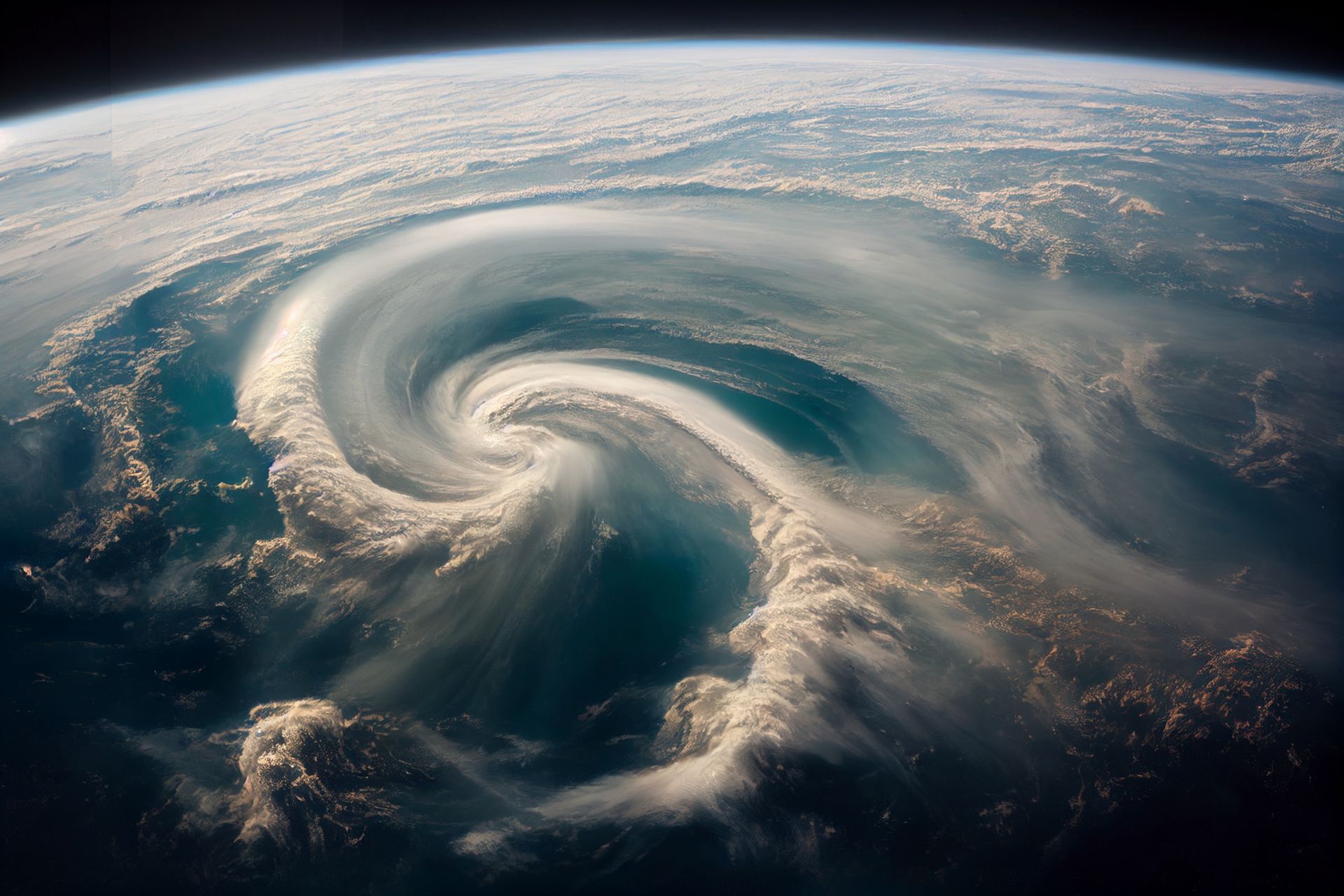 A hurricane forming