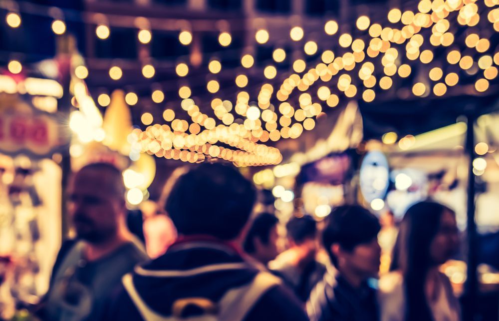 Vibrant Street Night Festival Scene — Event Hire in Wodonga, NSW