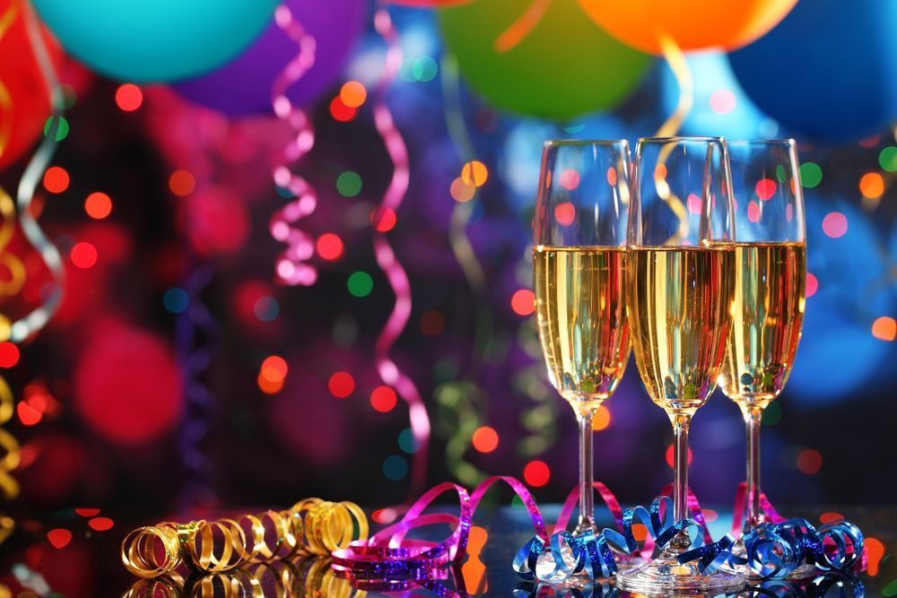 Champagne Bottles and Floating Balloons for Celebratory Events — Event Hire in Wodonga, NSW