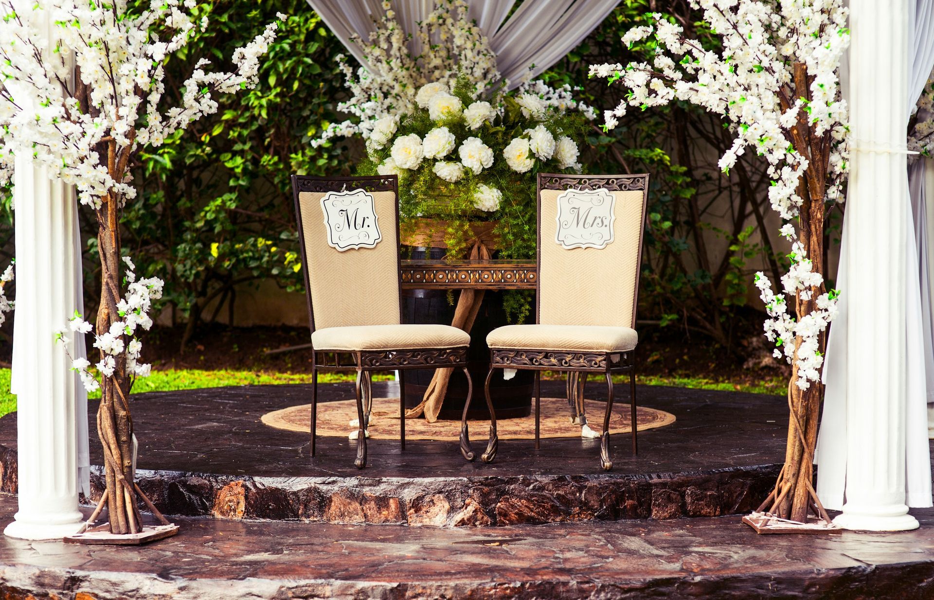 A Couple of Chairs With a Sign on The Back — Event Hire in Wodonga, NSW