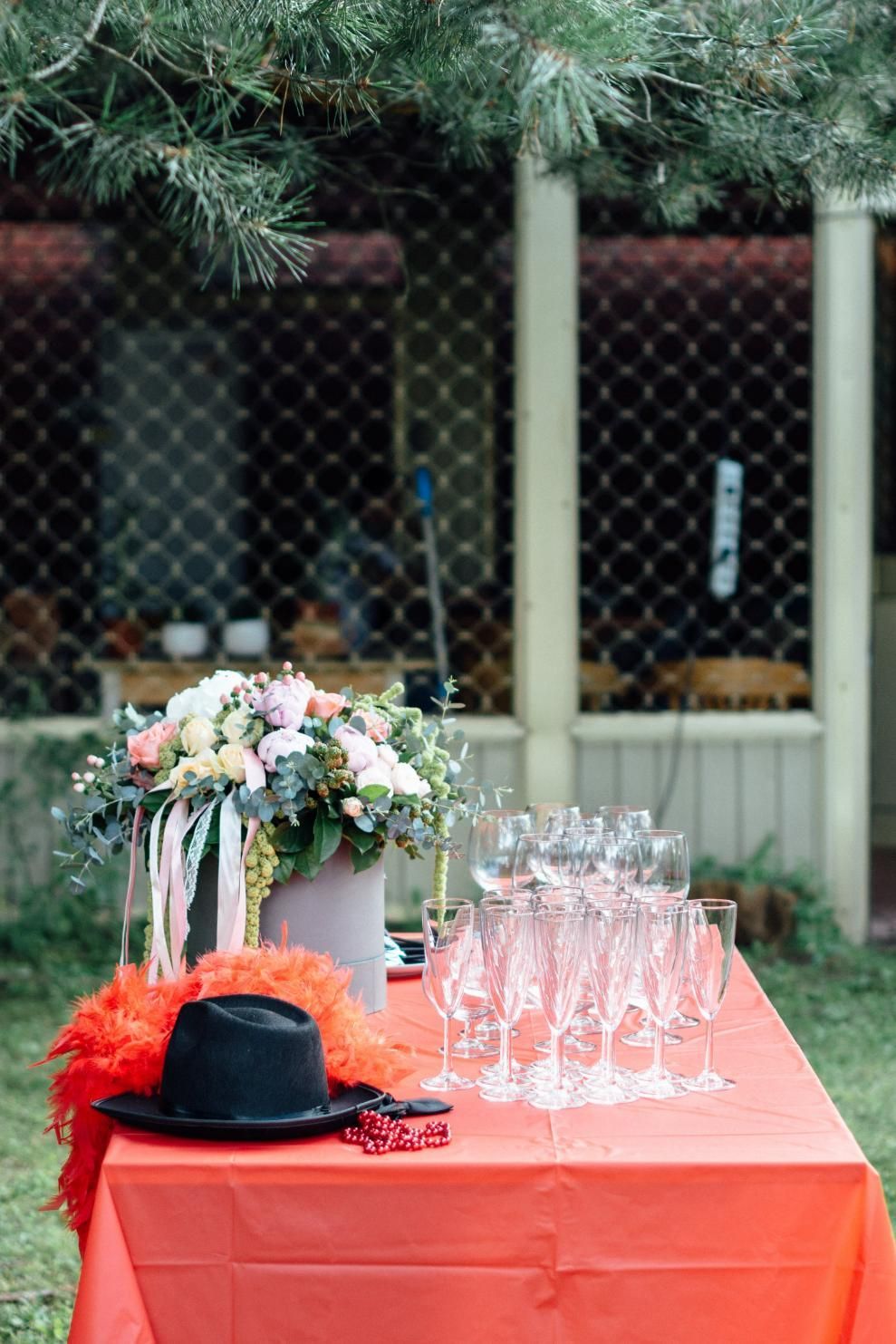 Elegant Display of Wine Glasses on a Table — Event Hire in Wodonga, NSW