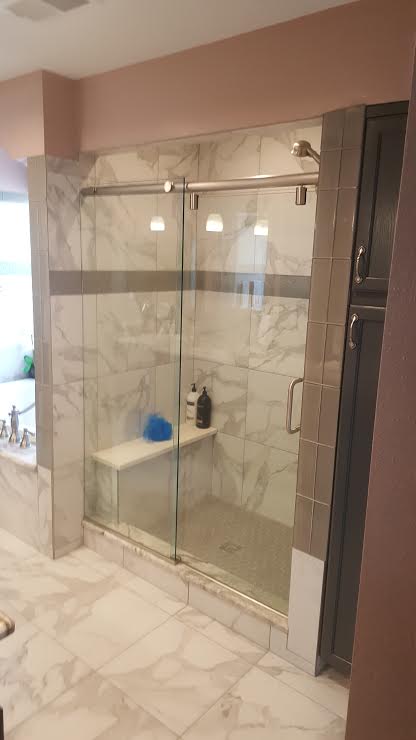 RAIN SHOWER WITH CLIPS 110916 — Glass and Mirror in Tarpon Springs, FL
