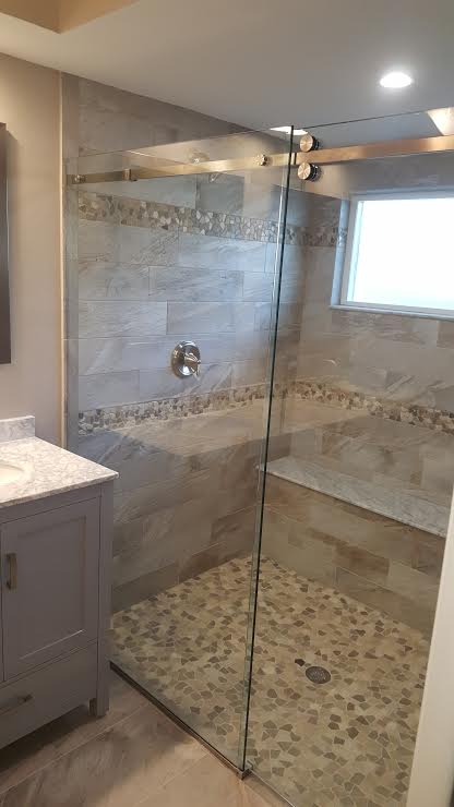 SERENITY BYPASS BRUSHED NICKEL 2 012417 — Glass and Mirror in Tarpon Springs, FL