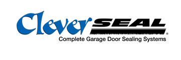 The logo for clover seal complete garage door sealing systems