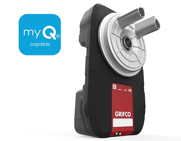 Black and red Grifco water meter with two tubes, 