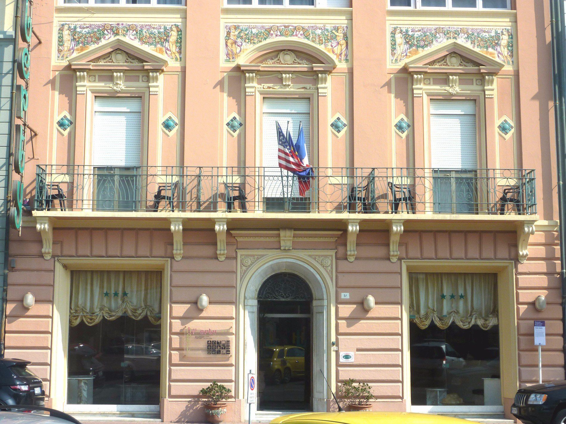 seaside hotel entrance