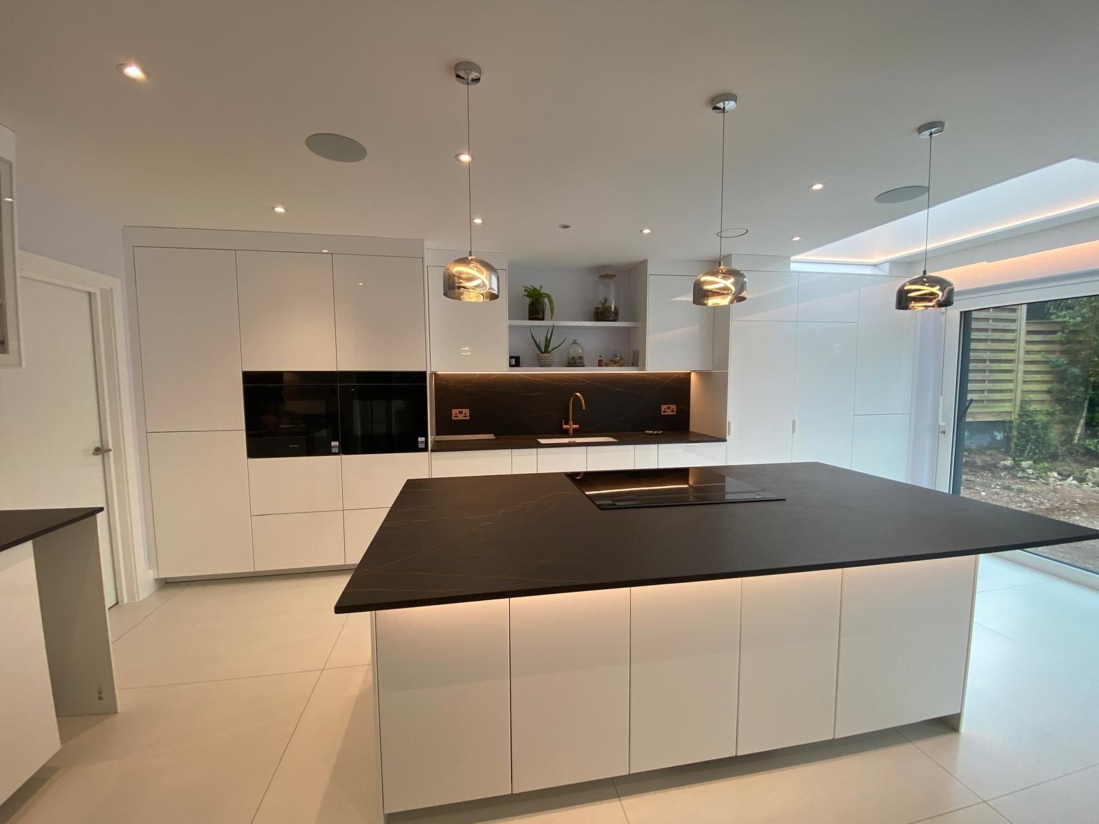 Open plan kitchen diner