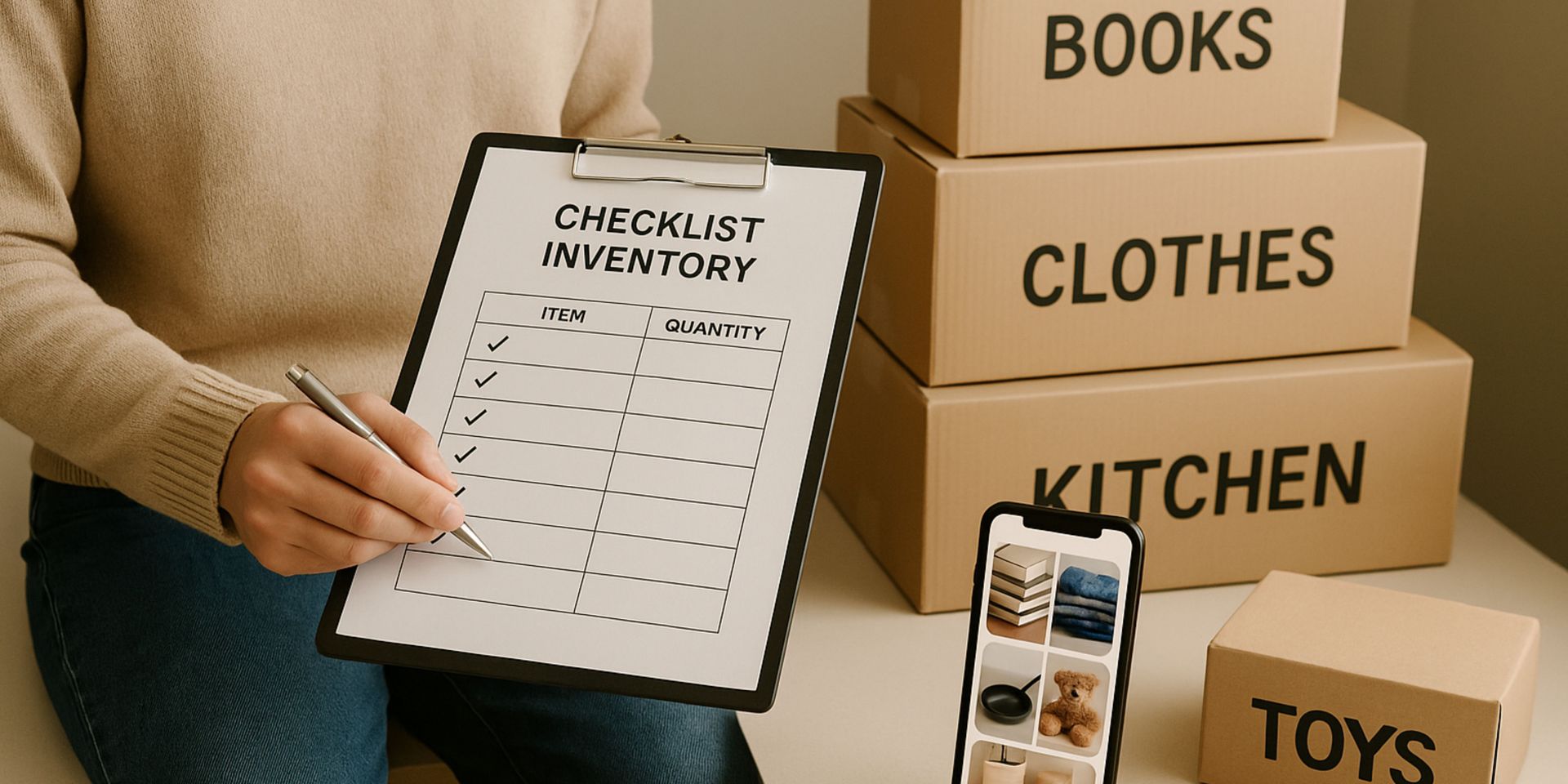 A person is holding a clipboard with a checklist on it.