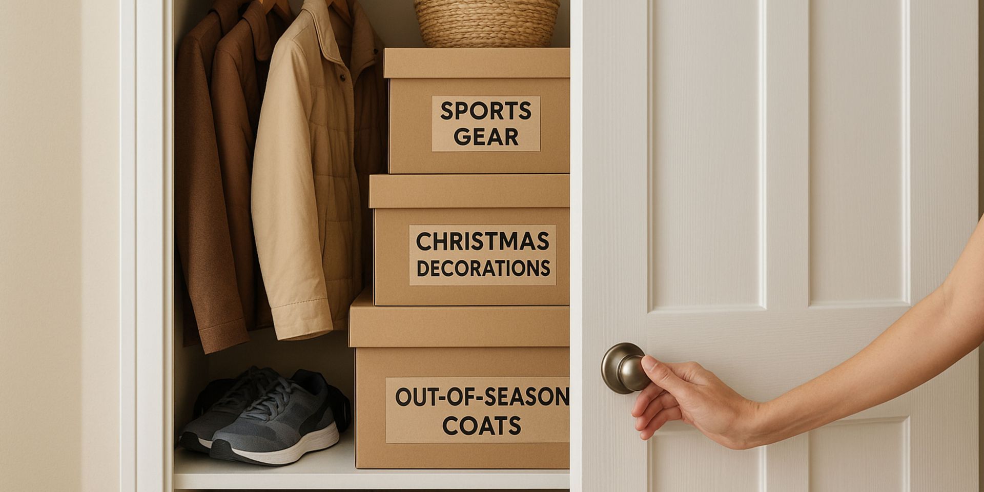 A person is putting bowls in a cardboard box.