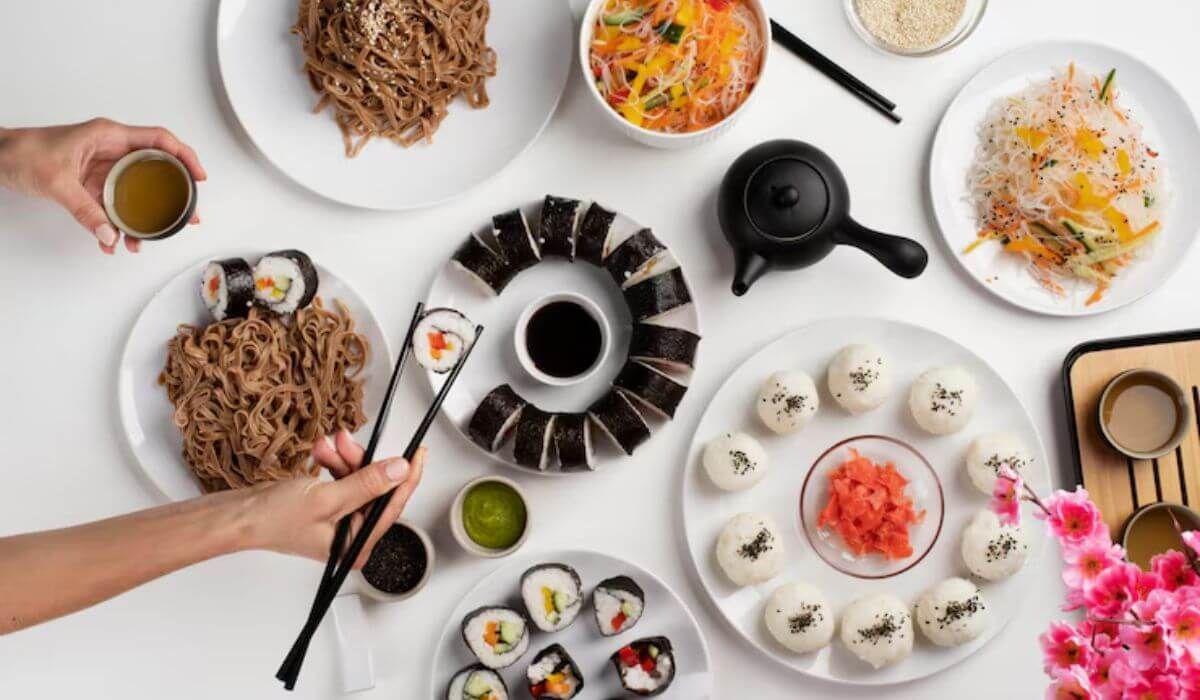 Asian fusion birthday food