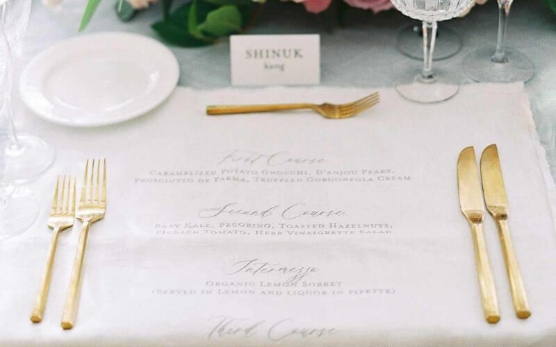 Wedding Menu Styles and Inspiration
