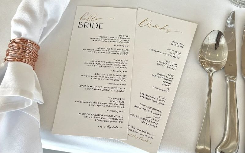 Designing a Personalized Wedding Menu with CaterKing Sydney
