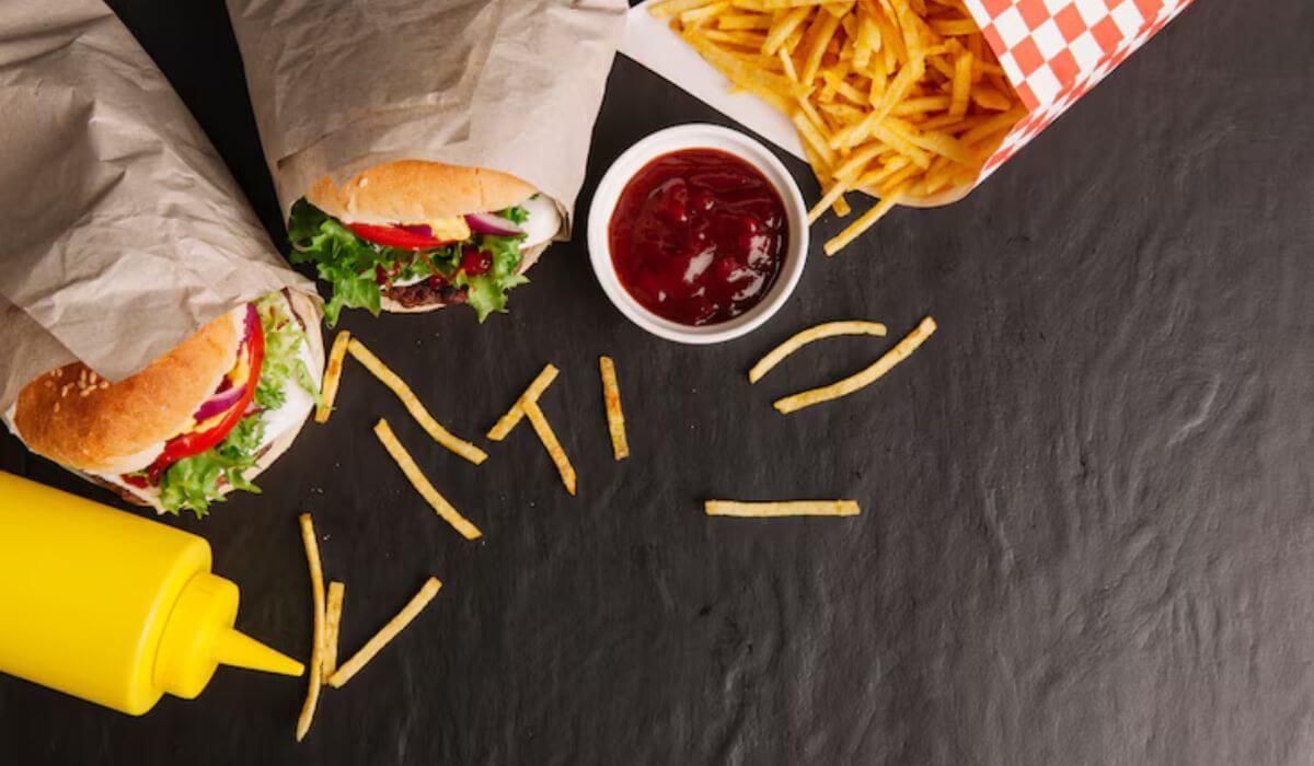 Loaded fries with sauces in paper cones