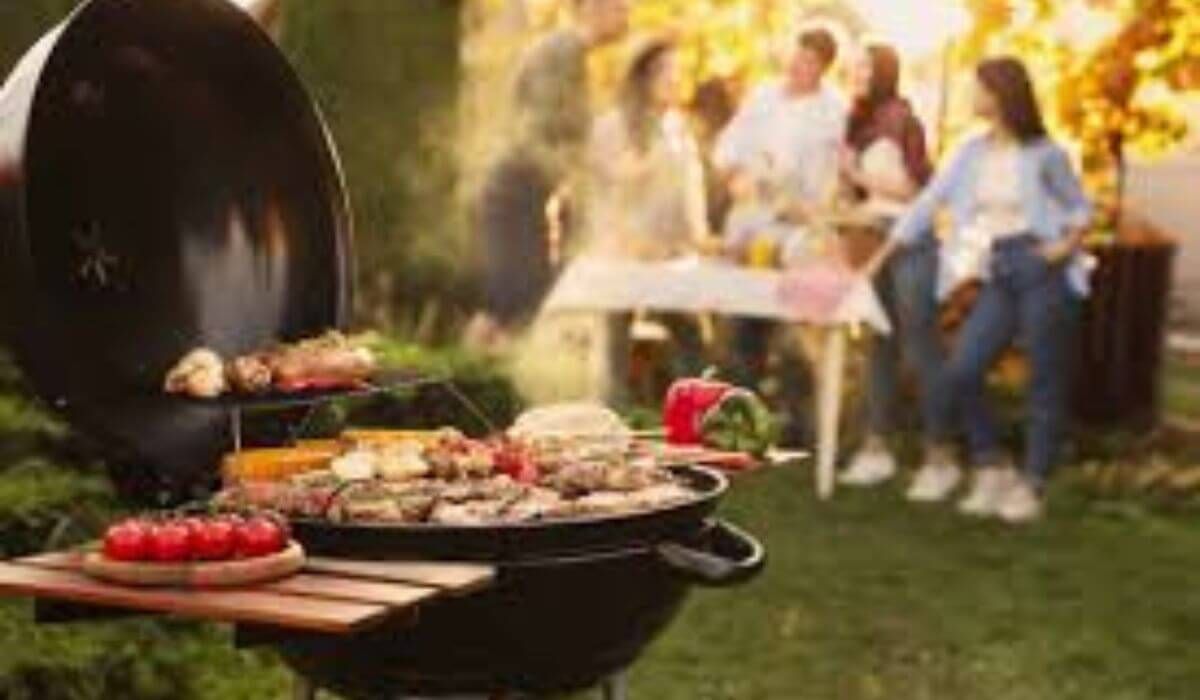 Outdoor meat grilling event