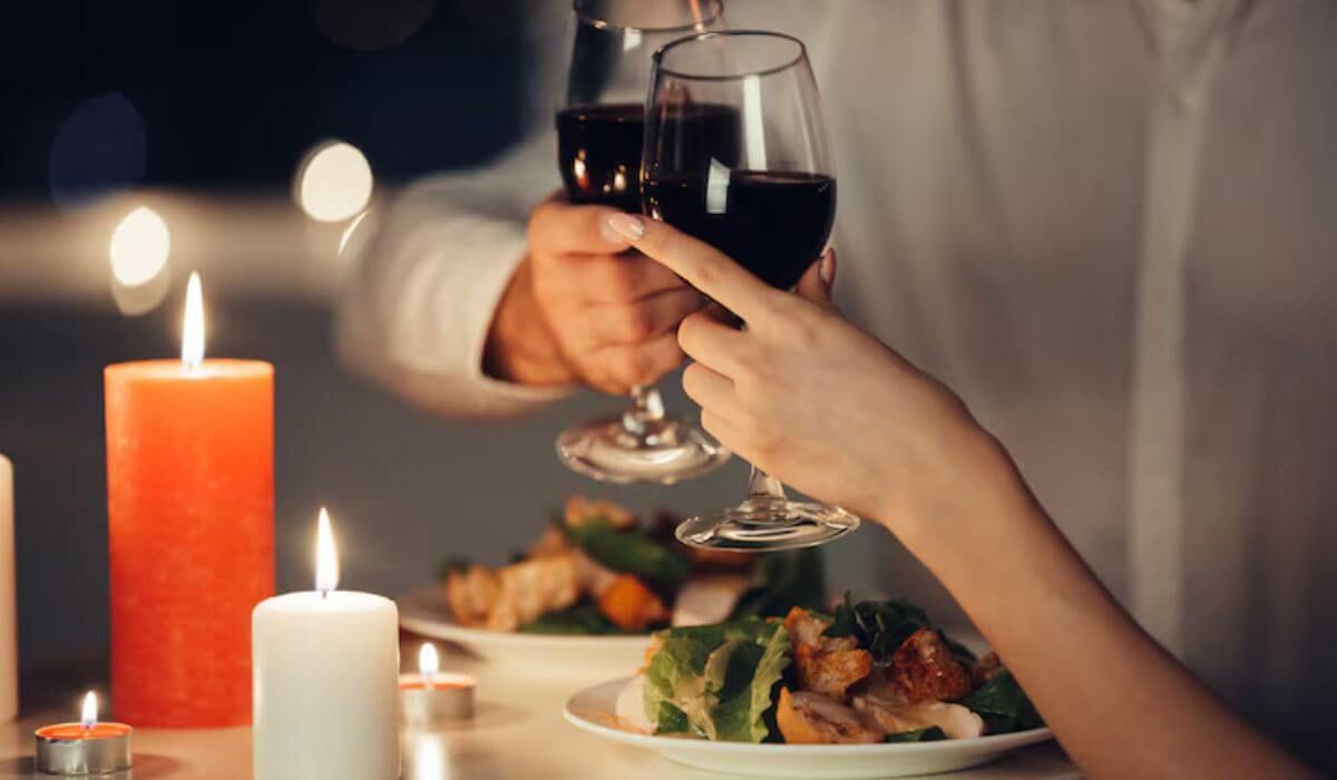 Seated dinner with wine pairing