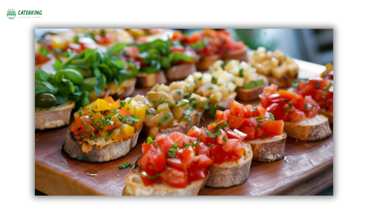 bruschetta tomato basil platter