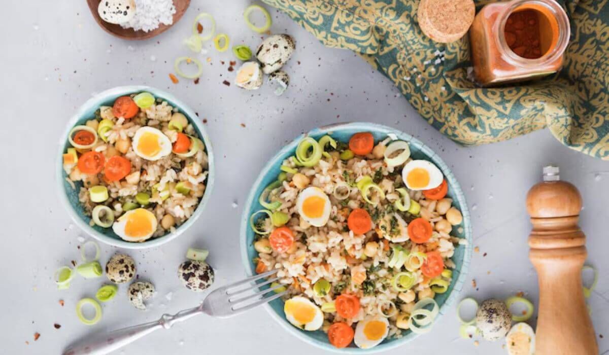colourful catering salad spread