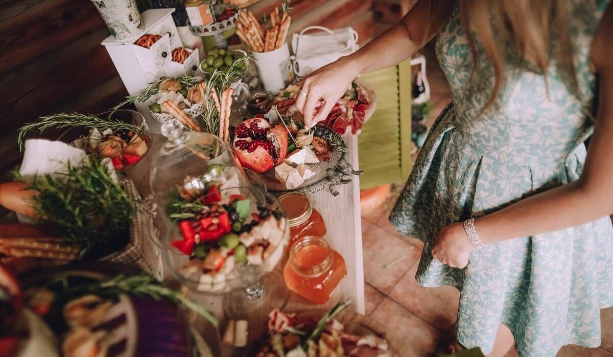 cozy indoor event finger food