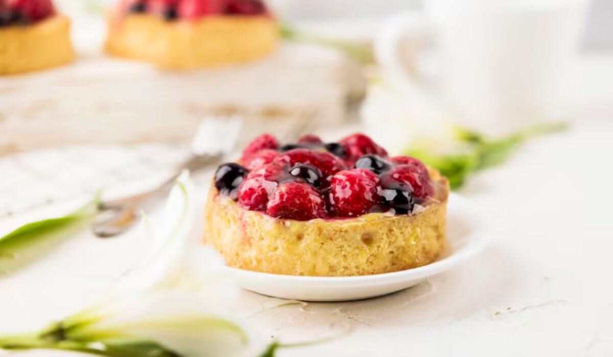 mini lemon tarts with berries