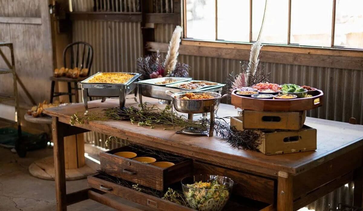 rustic buffet catering