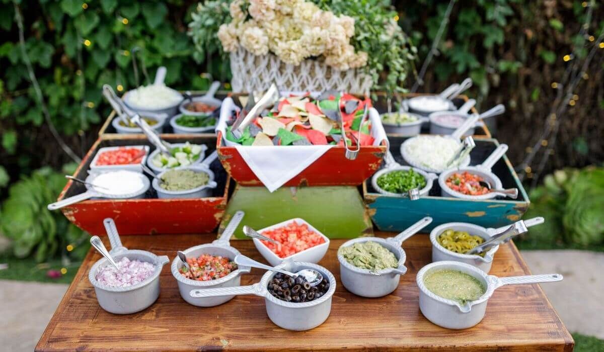 salsa bar wedding catering