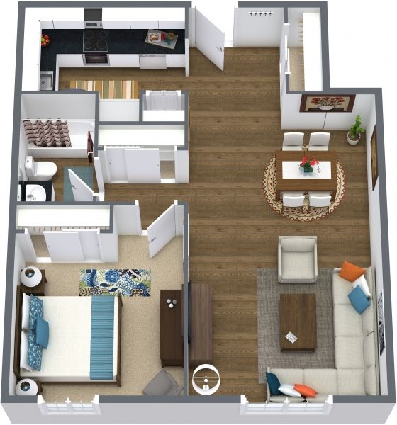 Laramar Oak Grove 1B| Unit 626 Floor Plan