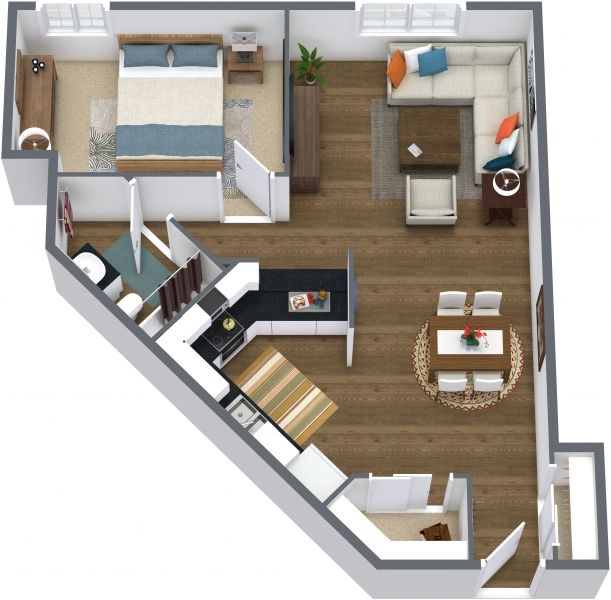 Laramar Oak Grove 1B| Unit 634 Floor Plan