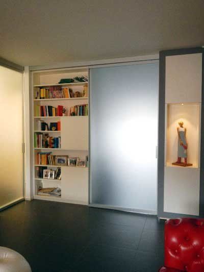 porta a scorrimento in vetro opaco