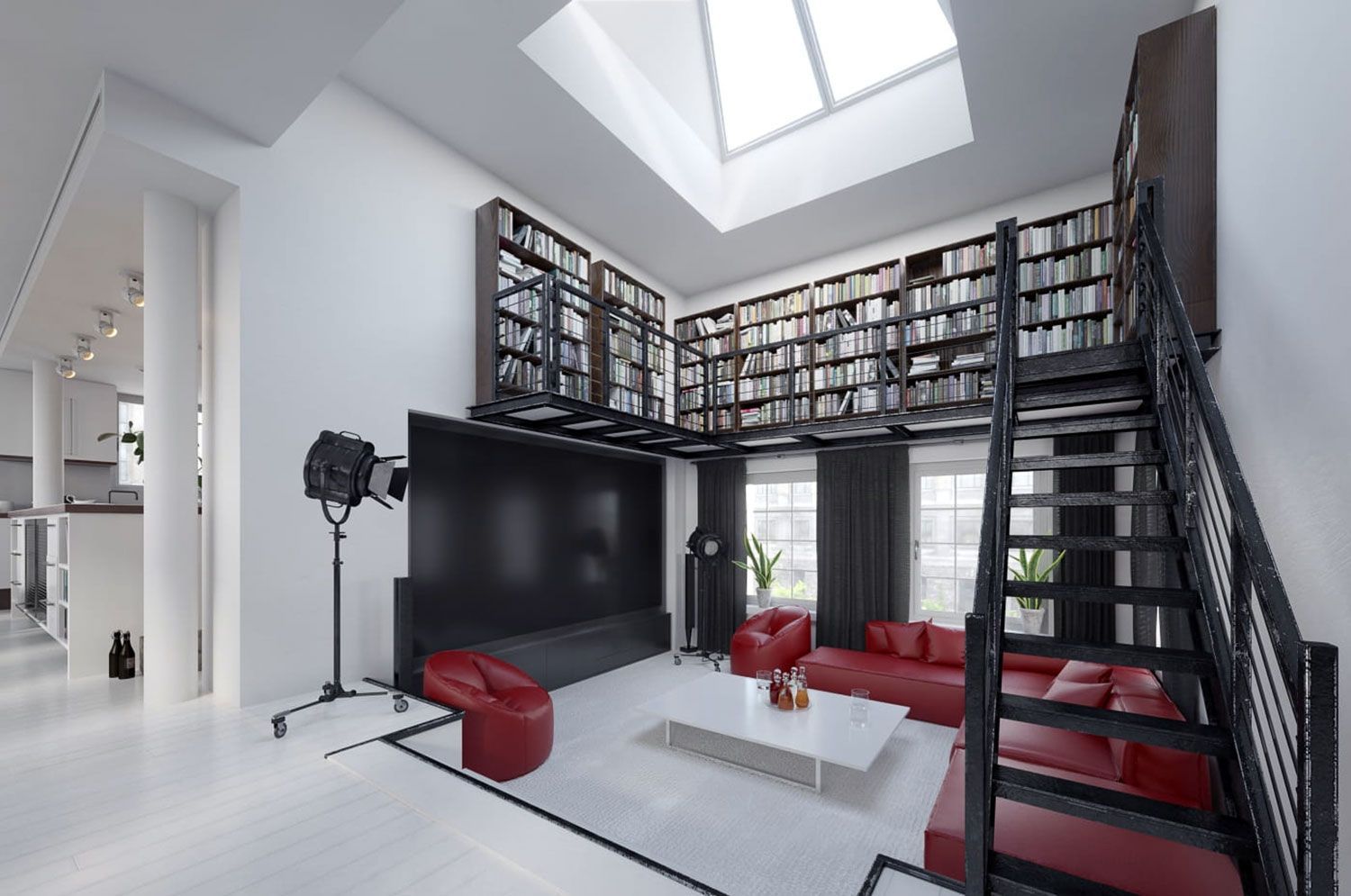 scala in metallo per soppalco