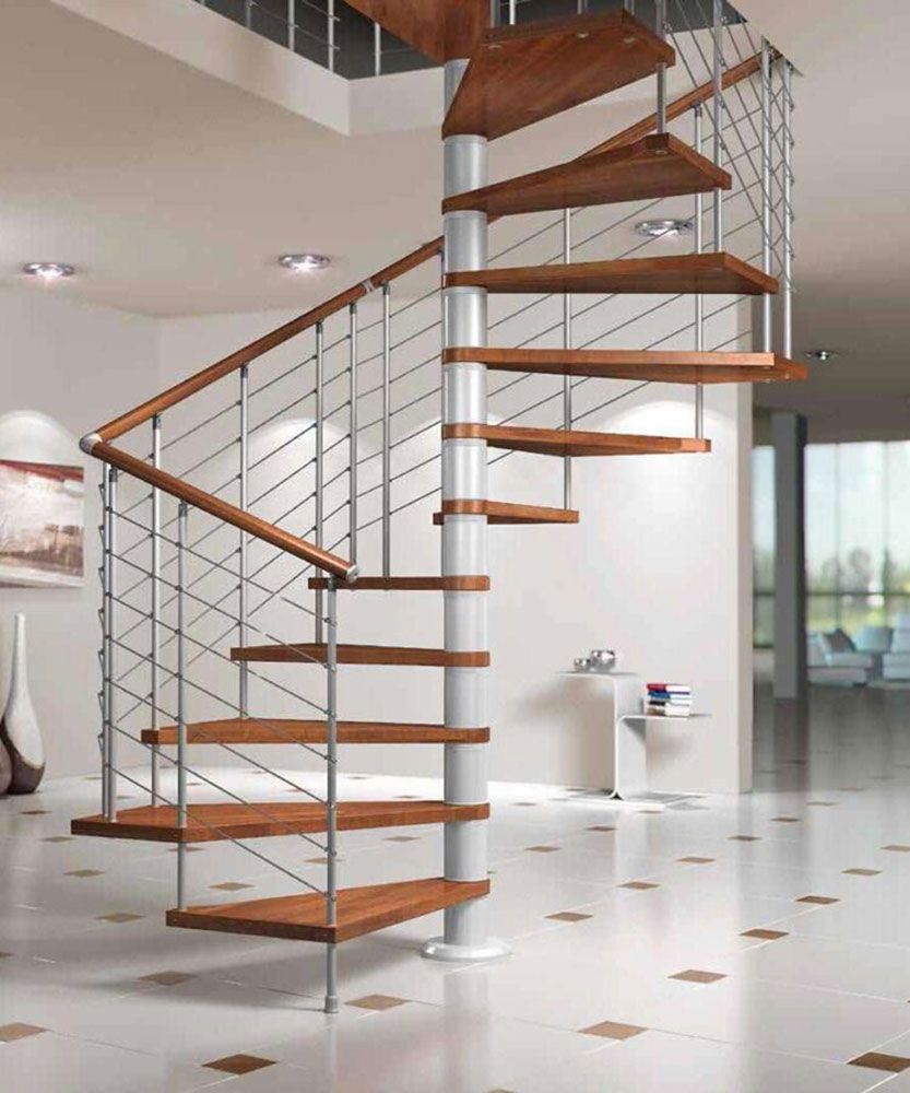scala a chiocciola in legno