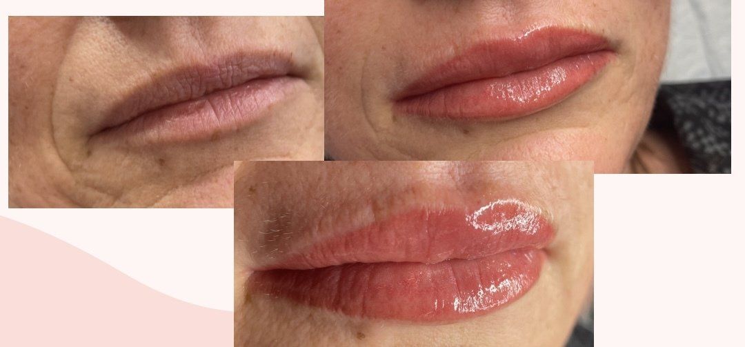before and after lip tint tattoo