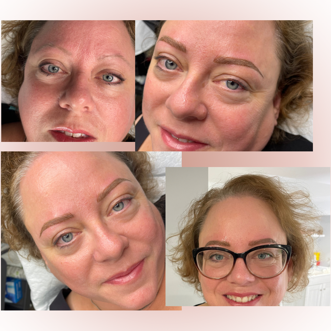 microblading with powder brows