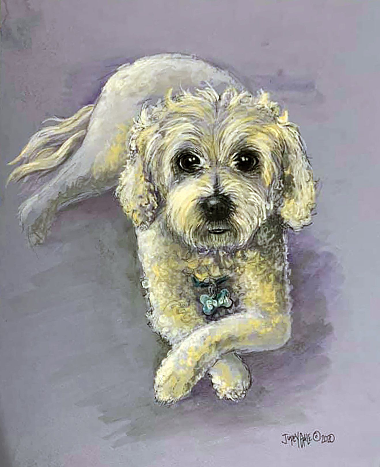 adorable pet portrait painting