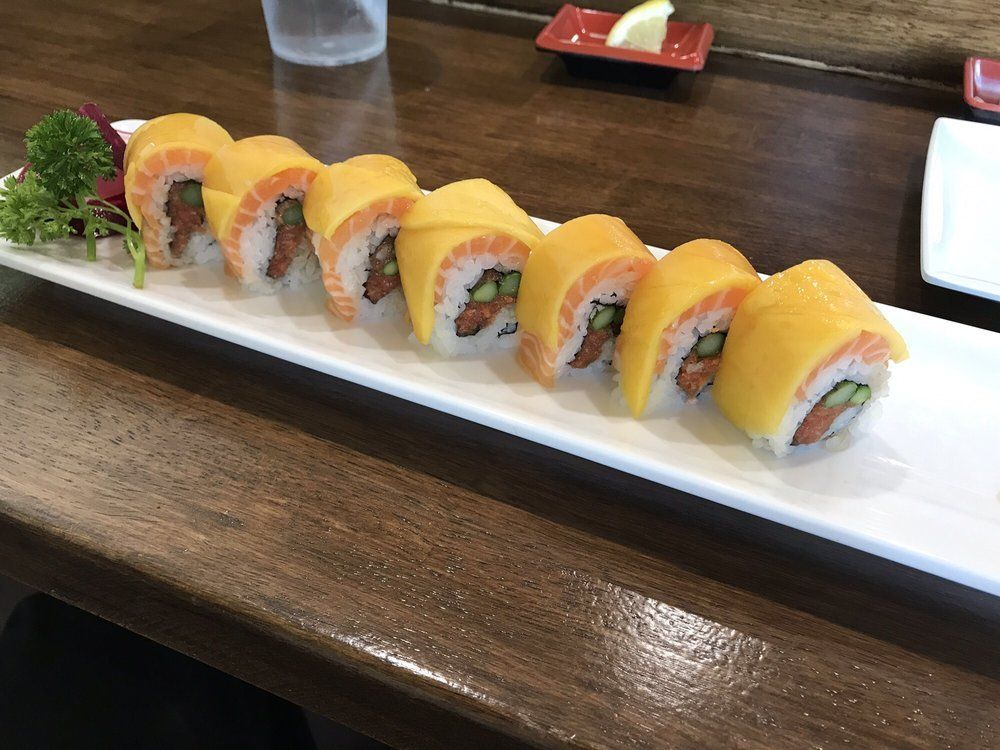 Assorted nigiri and sashimi at Blue Fin Sushi and Roll