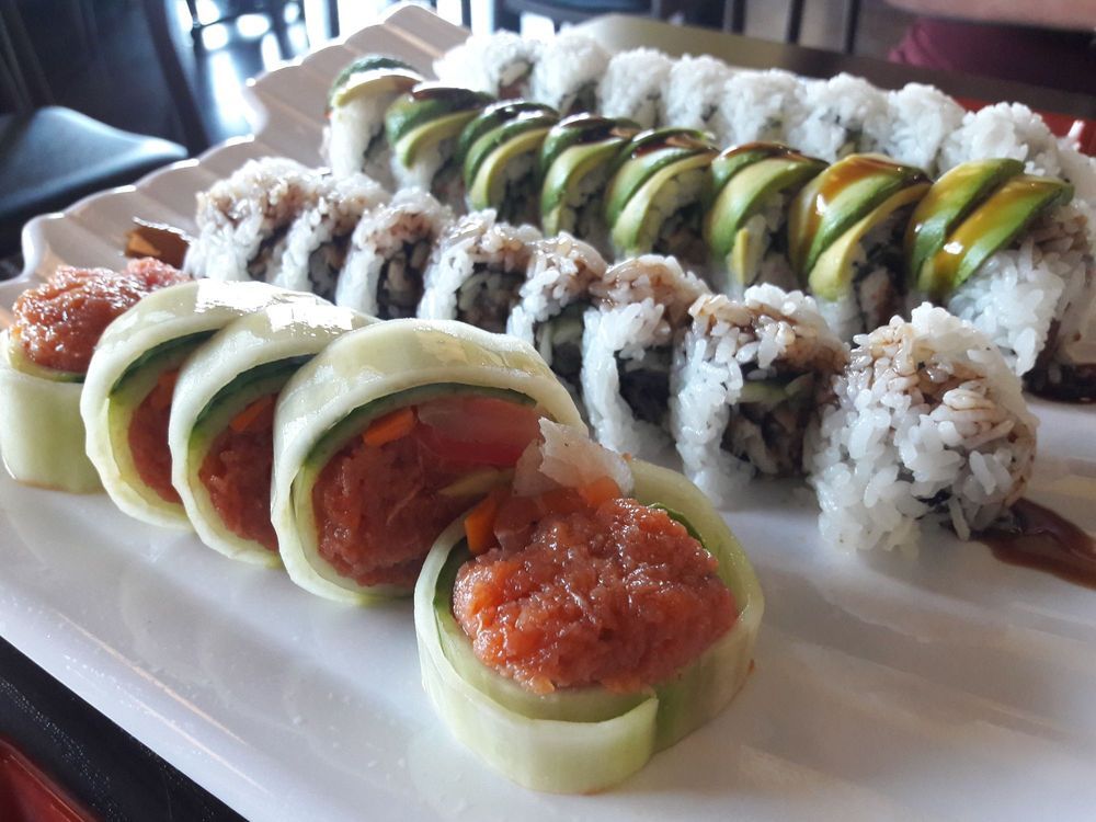 Specialty sushi rolls at Blue Fin Las Vegas