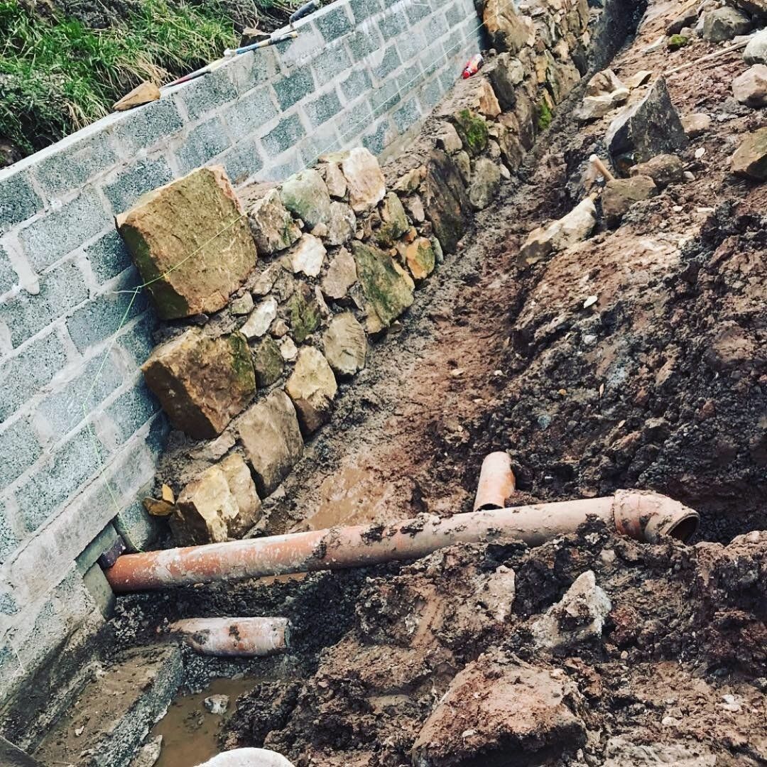 stone construction in progress