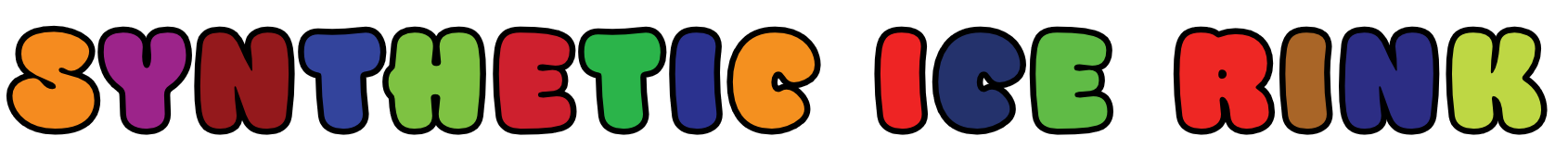 The word winter wonderland is written in a rainbow of colors.