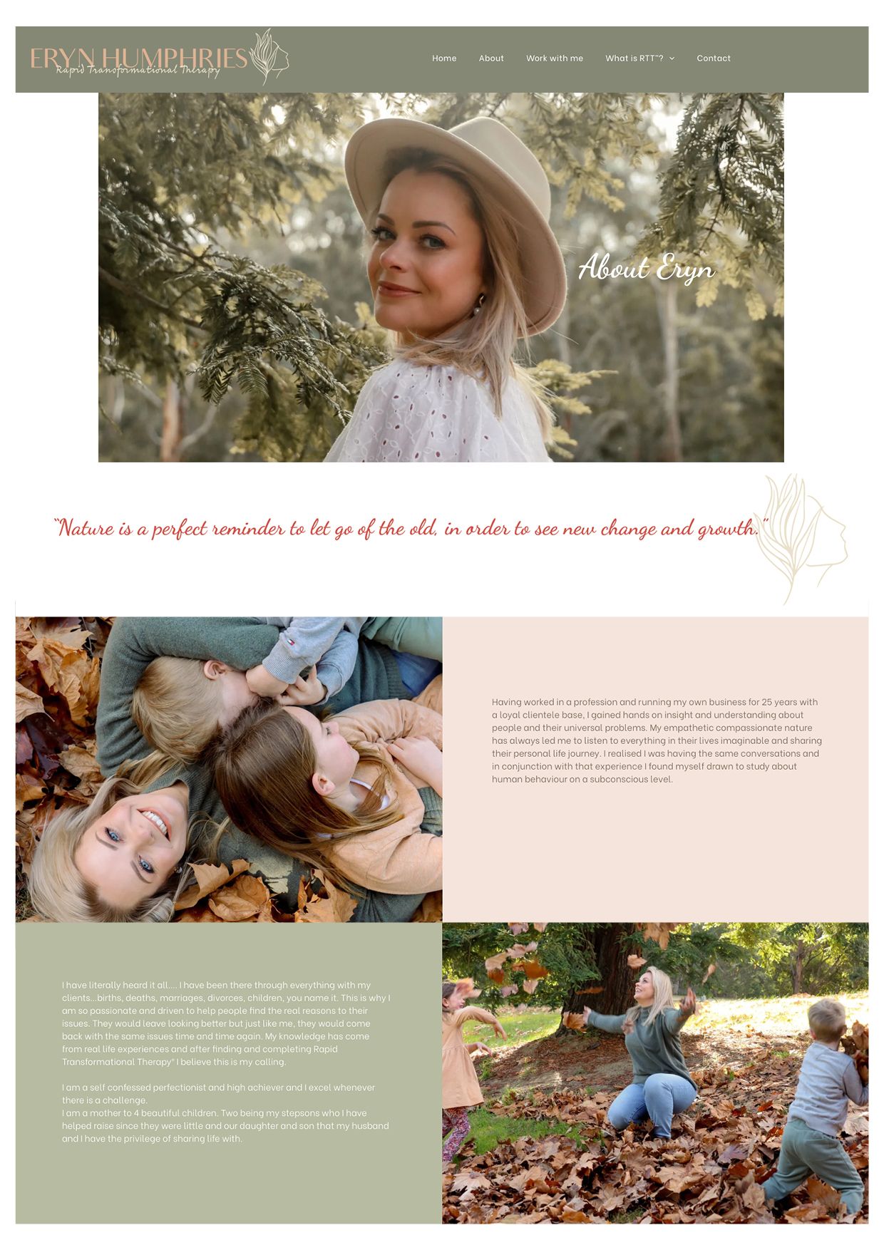 Eryn Humphries Website by Bueno Design