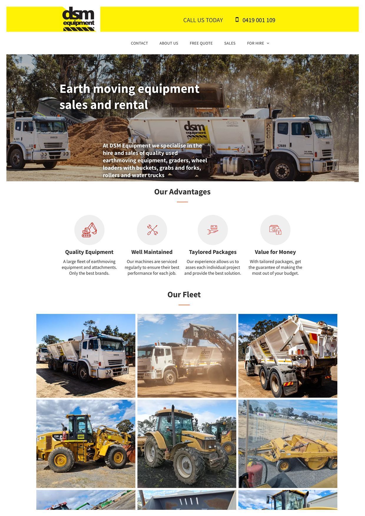 DSM Equipment Website by Bueno Design