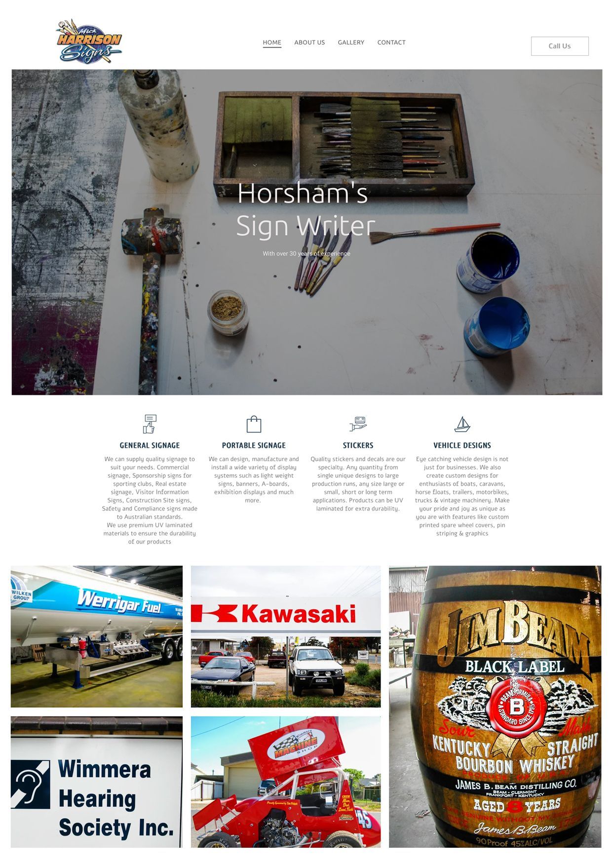 Mick Harrison Signs Website by Bueno Design