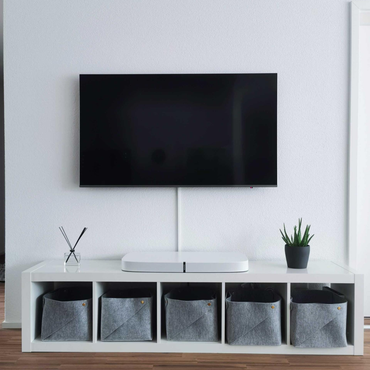 flat screen tv mounted on a wall