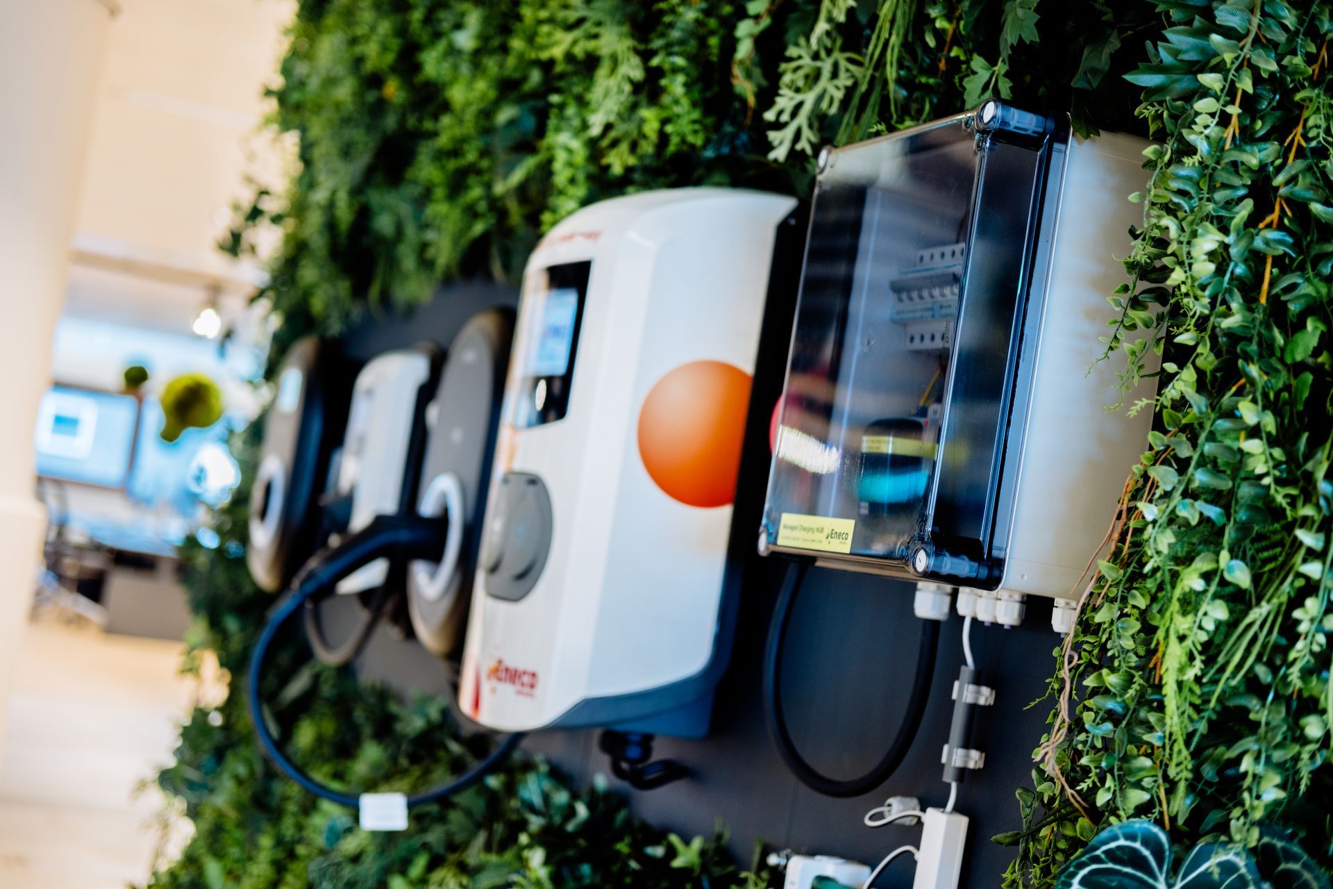 Biophilic design kantoor Rotterdam Eneco eMobility