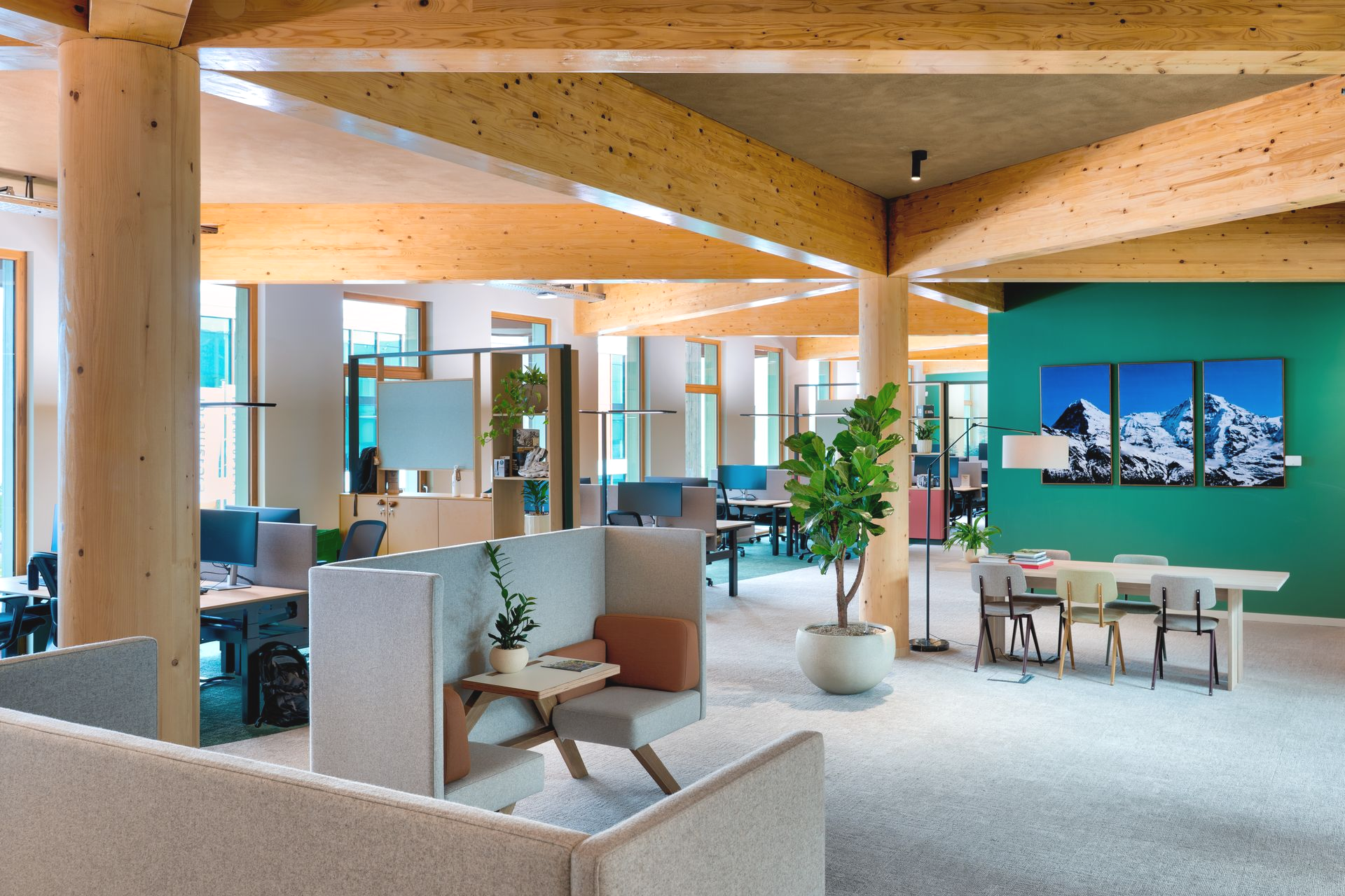 Werken, kantoor, interieurontwerp Kantoor, Biophilic design