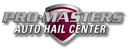 The logo for pro masters auto hail center