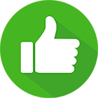 green thumbs up icon