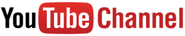 YouTube Channel logo with black and red text and a red play-button icon